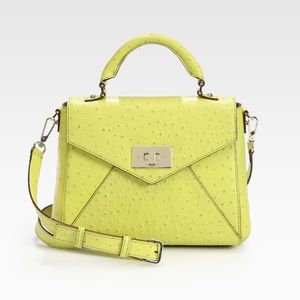 Kate Spade Electric Green Ostrich Handbag